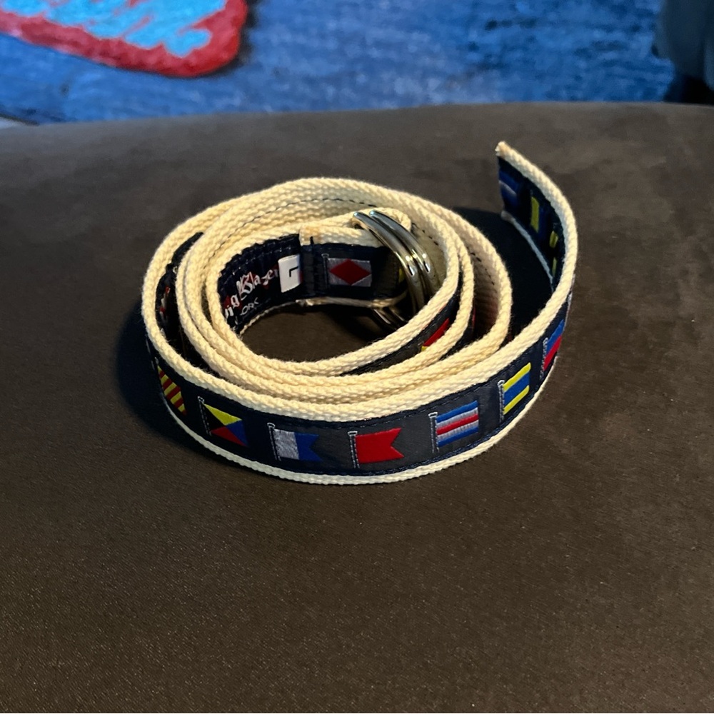 Rowing Blazers Canvas Belt with Nautical Flags